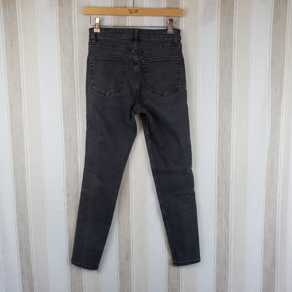 Topshop Moto Jamie Skinny Jeans Ribbon Black Size W28 L32 - Picture 8 of 8